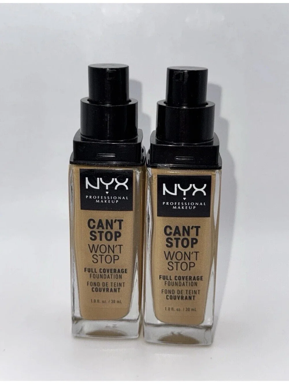 2 NYX Can't Stop Won't Stop Full Coverage Foundation Caramel